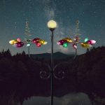 Wind Spinners With Solar Lights Garden Flower Lover Outdoor