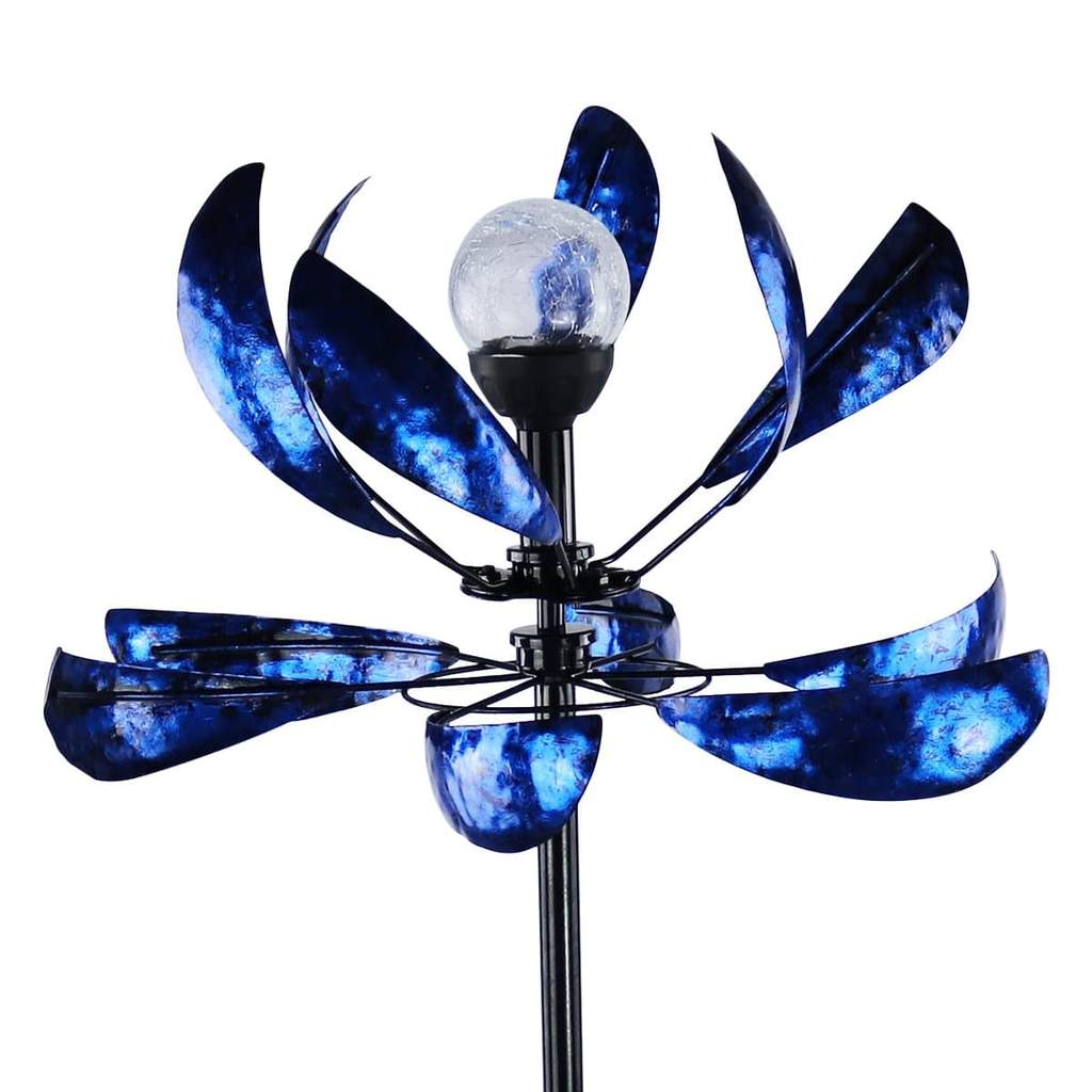 wind spinner with solar led lights