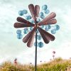 Wind Spinner 84IN Solar Windmill Retro Patio Dual Direction Ornament Flower Lover Outdoor Sale