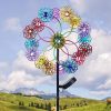 Wind Spinner 46.5IN Solar Wind catcher Colorful Giardinaggio Ornamento cinetico Fattoria Vendita all'aperto