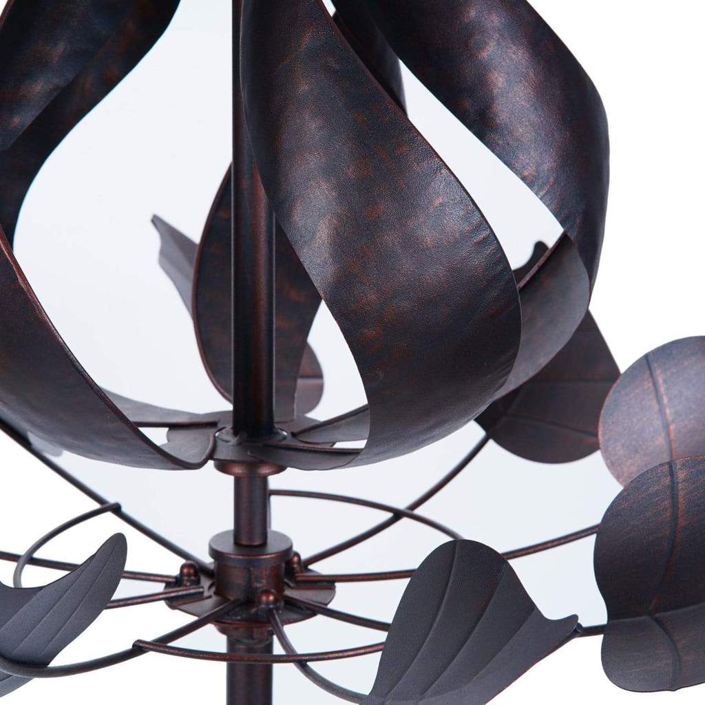 Spirale extérieure de fileurs de vent de fleur du cuivre 3D avec la feuille