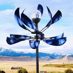 éoliennes avec lampes solaires