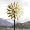 Wind Spinner 60IN pequeño receptor de viento Retro Golden Flower Decor Flower Lover Outdoor Sale