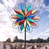 Vent Spinner 73IN petit capteur de vent cour colorée décor cinétique amant de fleurs en plein air nouveau