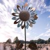 Wind Spinner 84IN Huge Windmill Retro Lawn Dual Direction Decorations Flower Lover Outdoor Top Rated