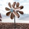 Wind Spinner 60IN pequeño Receptor de viento Retro Jardinería Adorno cinético Amante de las flores Venta al aire libre