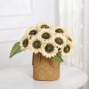 Single branch table flower for home decoration Head artificial sun sunflower sunflowers Wedding