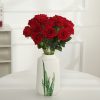 Fleurs artificielles artificielles simples de fleur de rose de velours pour la décoration intérieure de mariage