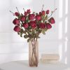 Wholesale artificial flower red rose wedding decoration