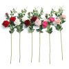 Flowers for decoration 3 head artificial flannelette rose