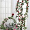 Wholesale 180cm thick artificial flower vine rose flower vine for outdoor wedding decor