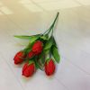 5 fleurs de simulation de bourgeons de bonheur fleur artificielle