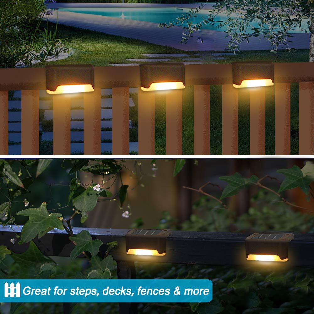 Solar Deck Lights Led Outdoor Garden Decorative Wall Mount Fence