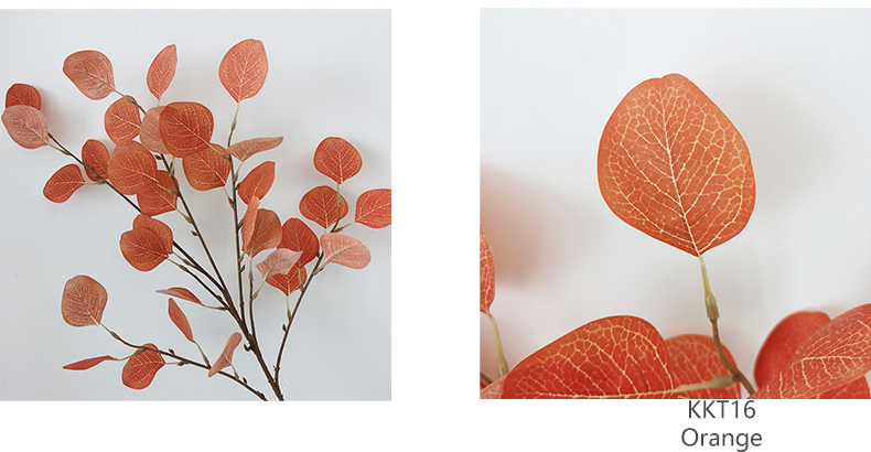 Artificial silk eucalyptus leaves stems wedding and home decoration leaves