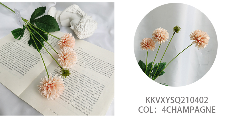 Simulation 3 heads ajaniopsis penicilliformis home decor manufacturer artificial wedding decoration flowers