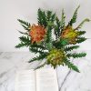 Artificial flower 21″ single plastic giant protea cynaroides simulation  king protea flower table wedding decoration