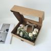 Amazon top seller artificial flower wreath for front door with boxes wholesale silk white and green floral wreath welcome wreath
