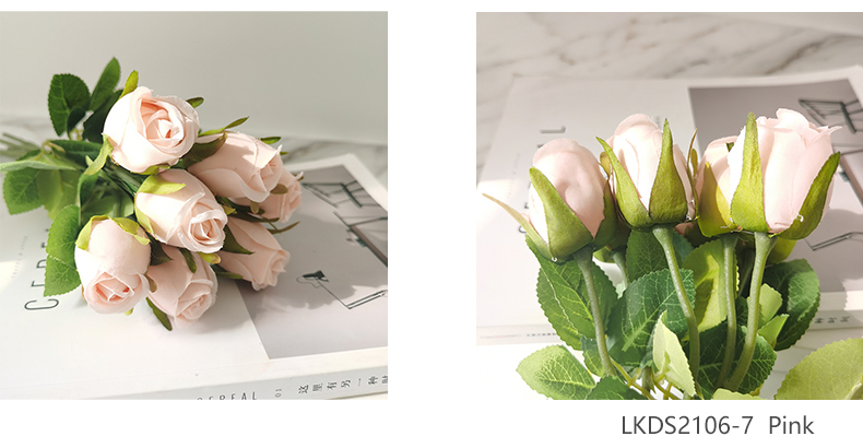 День Святого Валентина, искусственные шелковые букеты роз, имитация цветочных кустов роз, свадебное украшение для дома и вечеринки