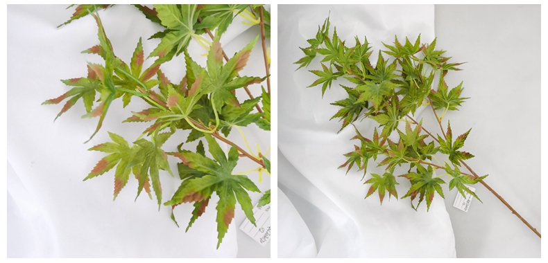 Fall Artificial silk maple leaves stem spray for wall fall Thanksgiving decoration maple leaf branch