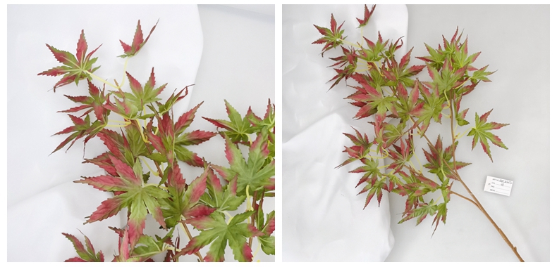 Fall Artificial silk maple leaves stem spray for wall fall Thanksgiving decoration maple leaf branch