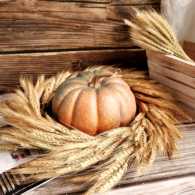 Artificial flower new arrival natural decorative dried loose gold wheat door wreath