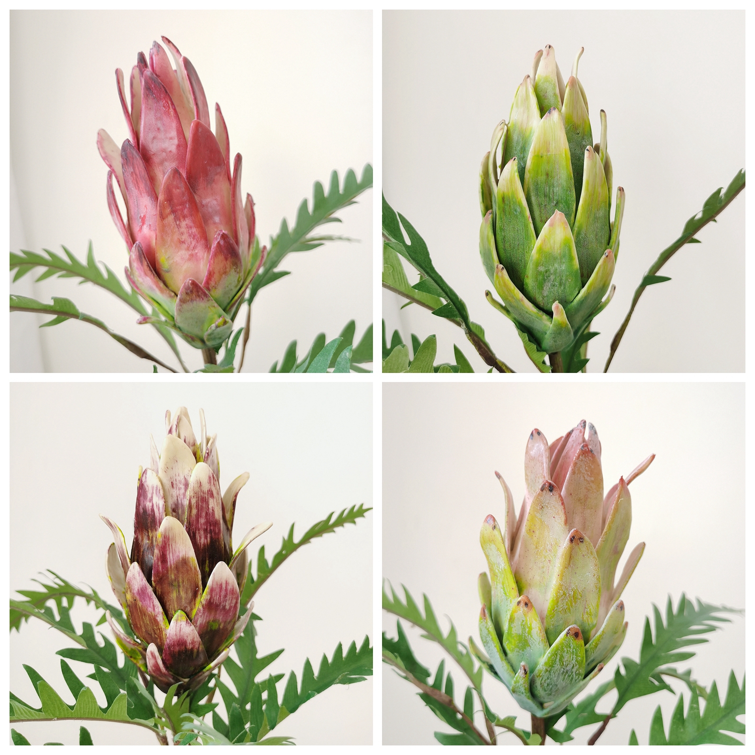 Artificial flower plastic giant protea cynaroides for home and wedding decoration simulation king protea flower