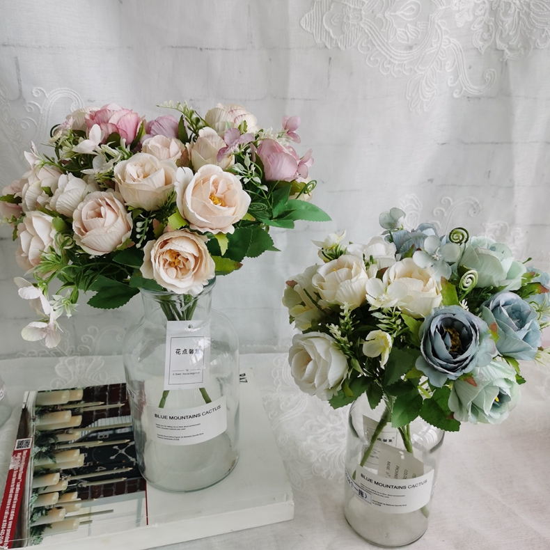 Silk Artificial Flowers Rose for Wedding Bouquet Mother's Day