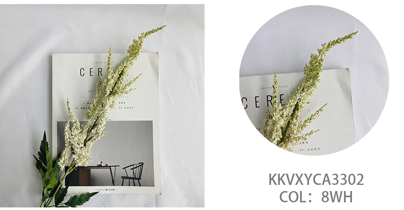 wholesale simulation flowers long stem astilbe chinensis spray home wedding decoration artificial flowers manufacturer