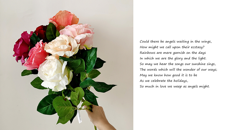 Artificial silk flower manufacturer wedding simulation rose flower party home decor