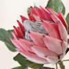Artificial flower silk giant protea cynaroides wedding valentine’s decoration fake protea flower stem
