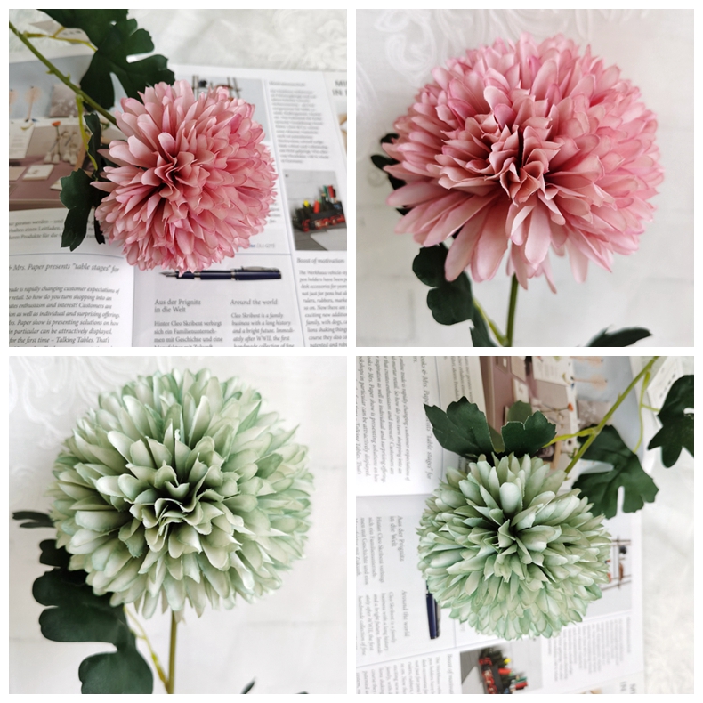 Simulation decorative flowers branch wholesale single Bolocephalus saussureoides long stem artificial silk flower