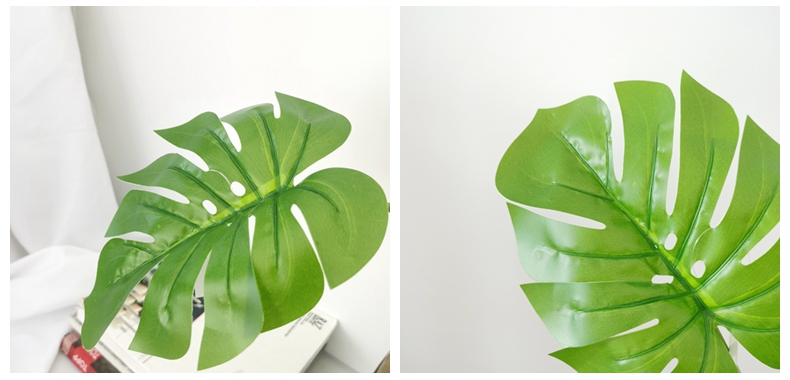 wholesale artificial turtle leaf monstera plant for home and wedding decoration fake monstera leaves stem
