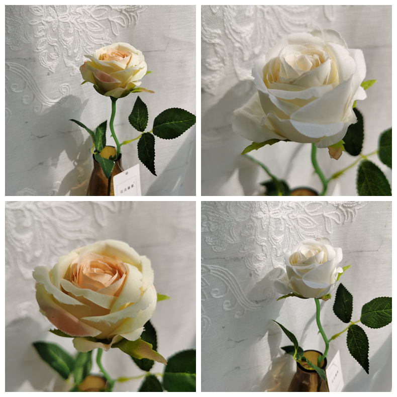Decoration flower 38CM artificial silk rose flower pick for home wedding decoration simulation rose stem