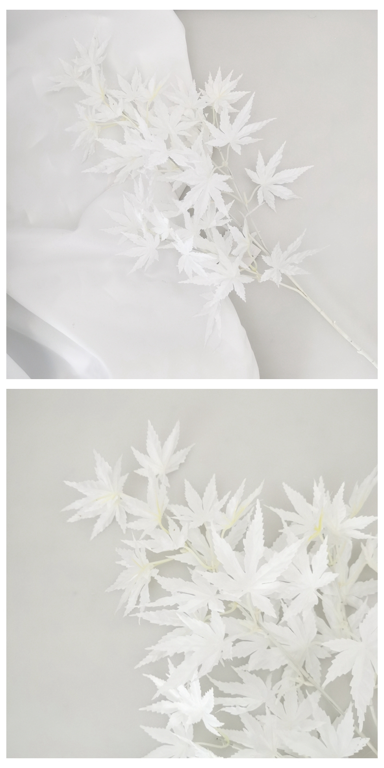 Fall Artificial silk maple leaves stem spray for wall fall Thanksgiving decoration maple leaf branch