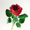 Valentine’s day artificial silk rose flower single stem  wholesale rose faux wedding decorative flower branch