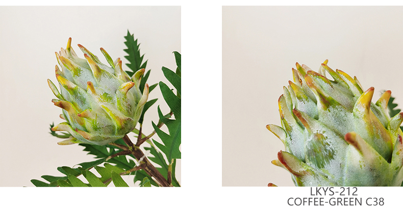 2021 hot sale 17" plastic giant protea cynaroides king protea wedding decoration