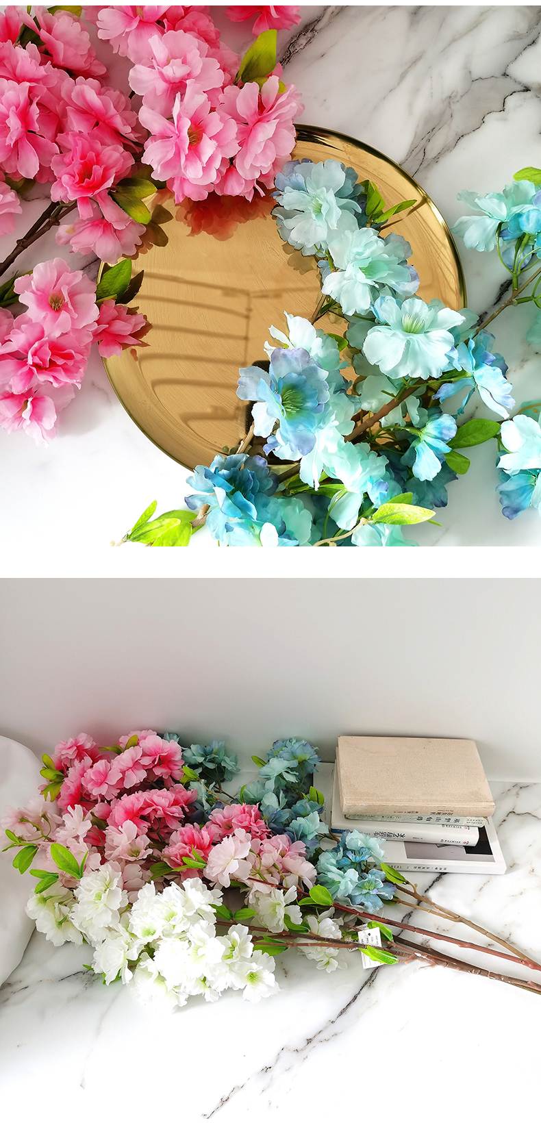 Simulation cheap silk sakura flower spray for Home Wedding Decoration artificial cherry blossom branches manufacturer