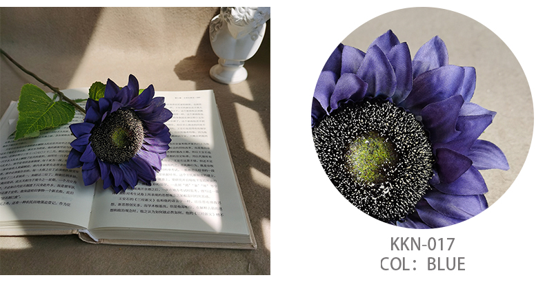 Simulation silk flowers wedding artificial real touch sunflower stem fake flowers spray manufacturer