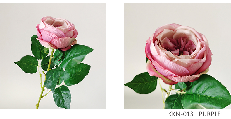 Valentine's day artificial silk rose flower single stem  wholesale rose faux wedding decorative flower branch