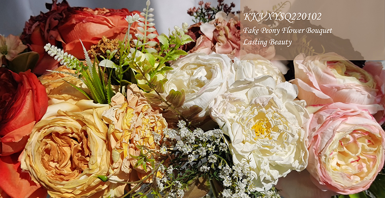 Amazon top seller ted bakerlayered wedding centerpiece flower decorative flower artificial peony flower bouquet
