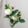 Artificial 2 heads silk rose stem rose bulk for wedding home party decoration fake simulation rose flower