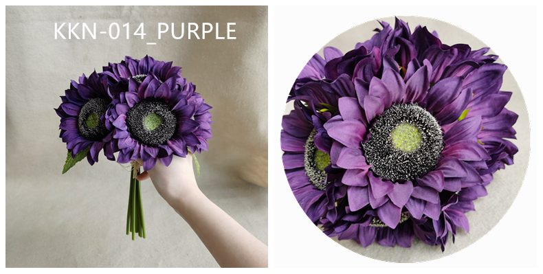 High quality faux artificial flower silk sunflower bouquet centerpiece flower home accessories decoration