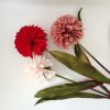 Artificial pompoms flowers chrysanthemums long stem for wedding home party decoration fake silk flower