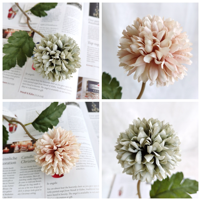 For home wedding decoration single bolocephalus saussureoides pick artificial silk flower