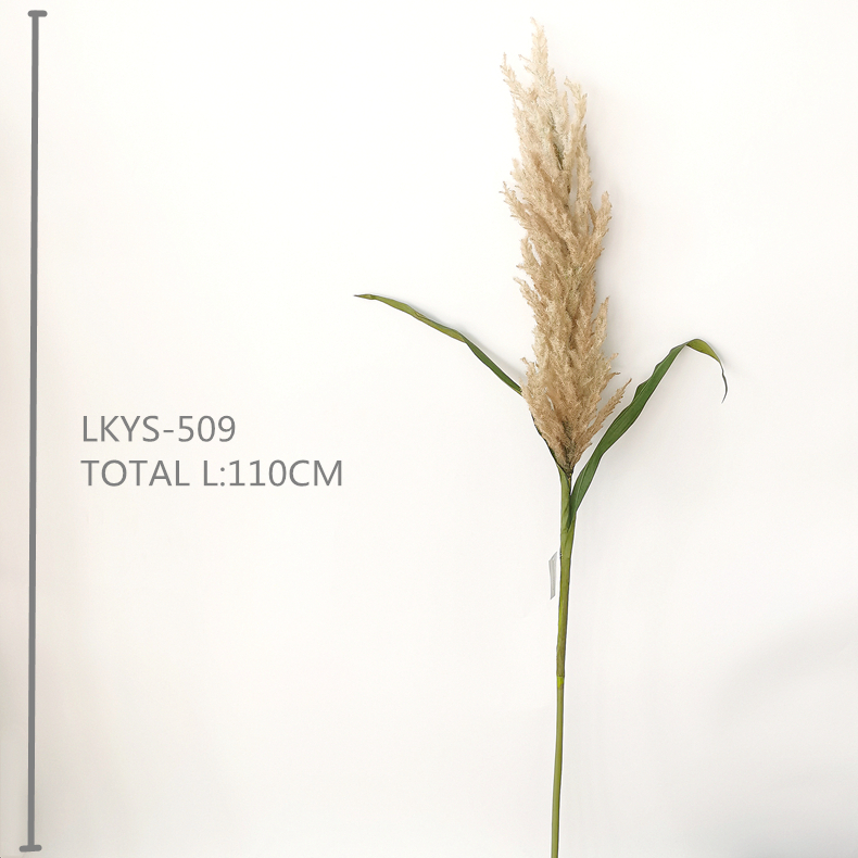 Artificial flower plastic reed straw for home and wedding decoration fake pampas grass spray