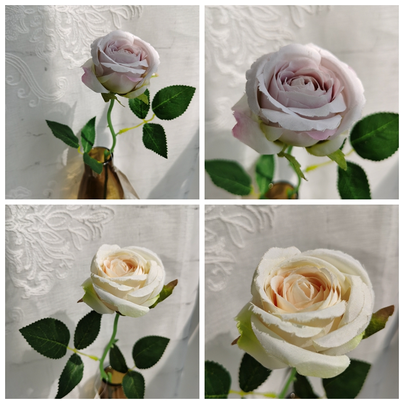 Decoration flower 38CM artificial silk rose flower pick for home wedding decoration simulation rose stem