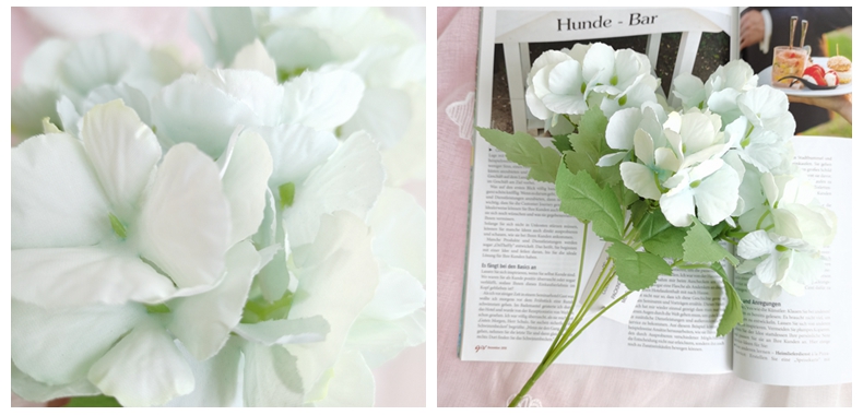 Artificial silk flowers hydrangea Bouquet For Home Wedding Decoration