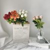 День Святого Валентина, искусственные шелковые букеты роз, имитация роз, цветочные кусты, свадебное украшение для дома, вечеринки