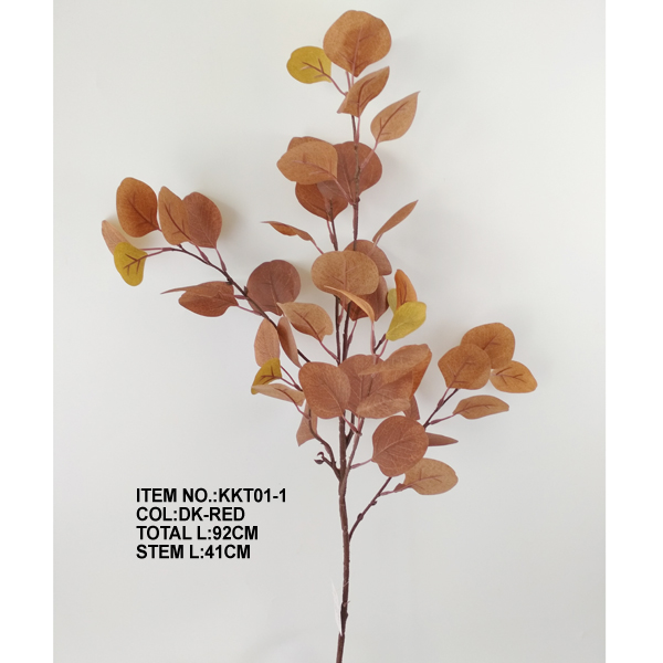 Hot Sale High Quality Artificial Eucalyptus Spray  With 48 Leaves For Home Decoration