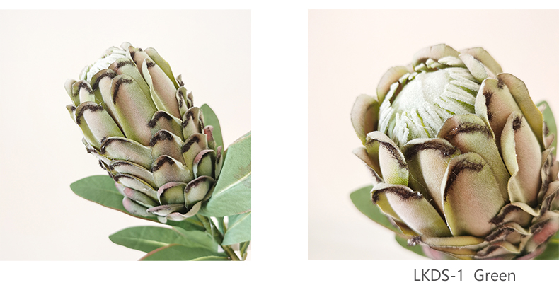 Artificial protea cynaroides tropical silk flower faux king protea flower for home and wedding decoration